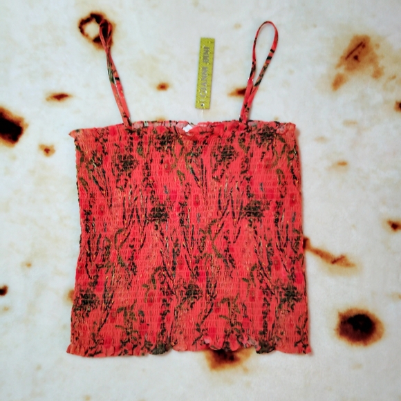 NWT Gianni Bini Boho Chic Floral Spaghetti Strap Festival Style Tank Top - Picture 5 of 5